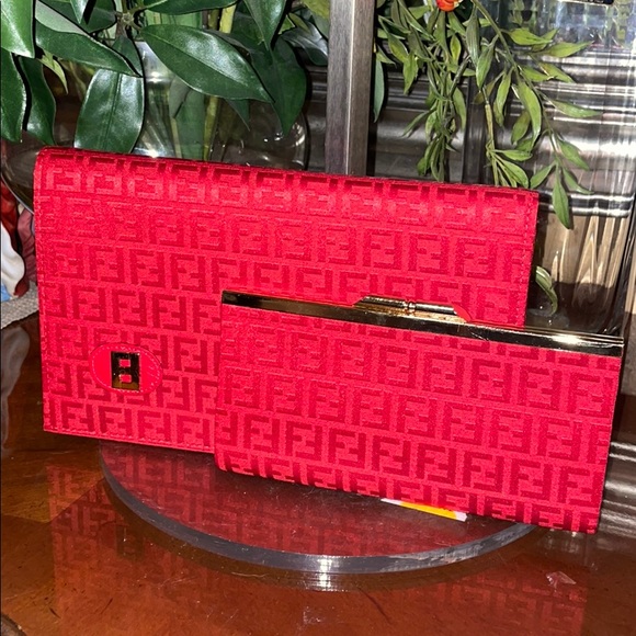 Fendi Scarlet Wallet and Clutch Duo - Picture 1 of 10